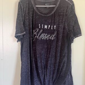 Black Simply Blessed Women's Top
